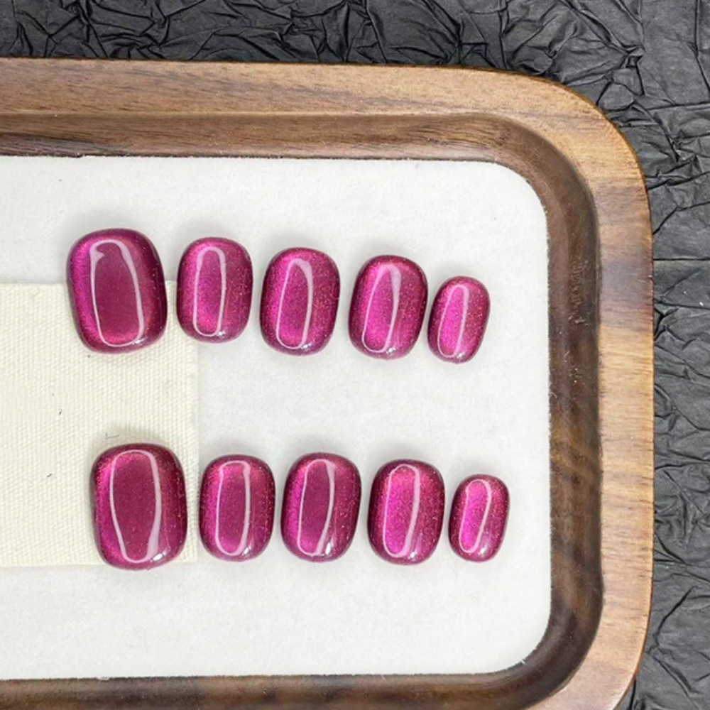 Nail Art Simple - 10 قطعة يمكن ارتداؤها الصيف اليدوية