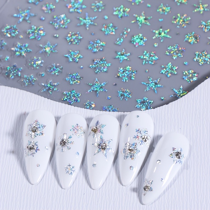 5 قطع من ملصقات الأظافر على شك - مراجعة Nail Art Xmas Design وسعره