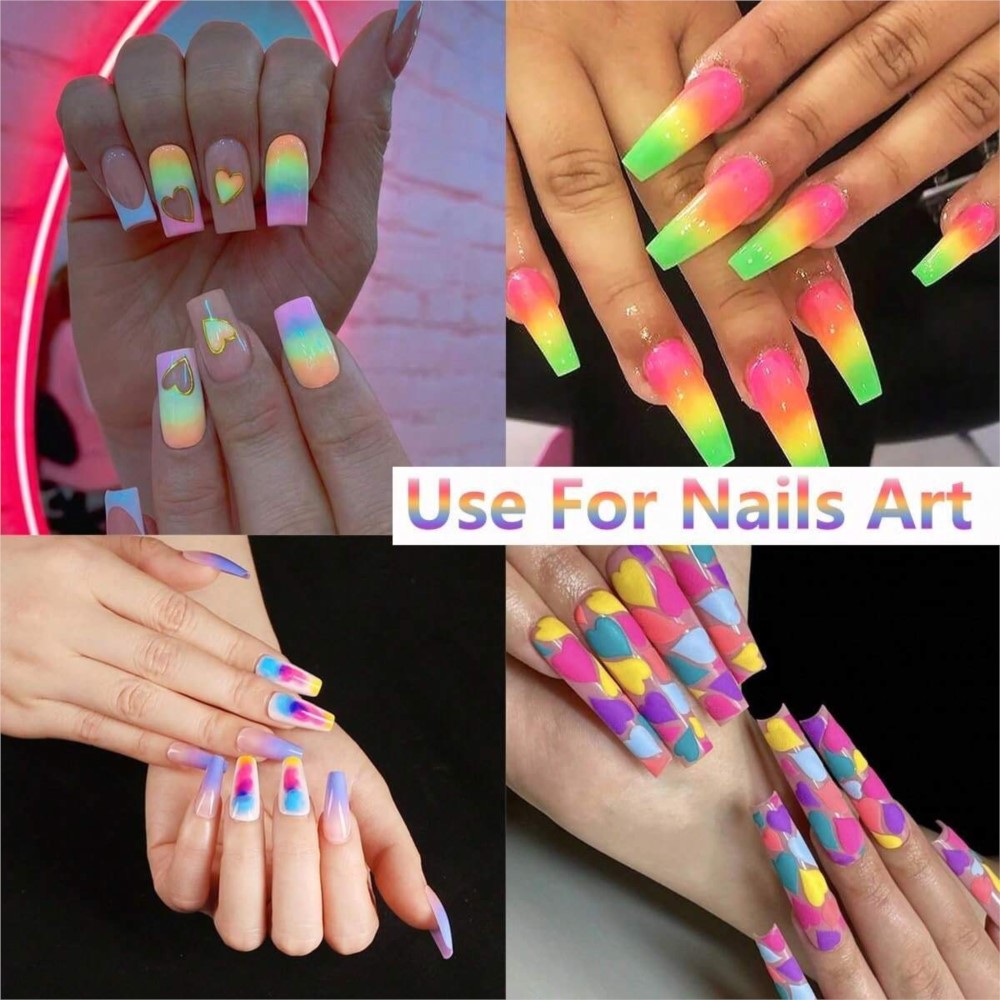 مجموعة مسحوق صبغة نيون فوسفور  - مراجعة Nail Art Ombre Glitter وسعره
