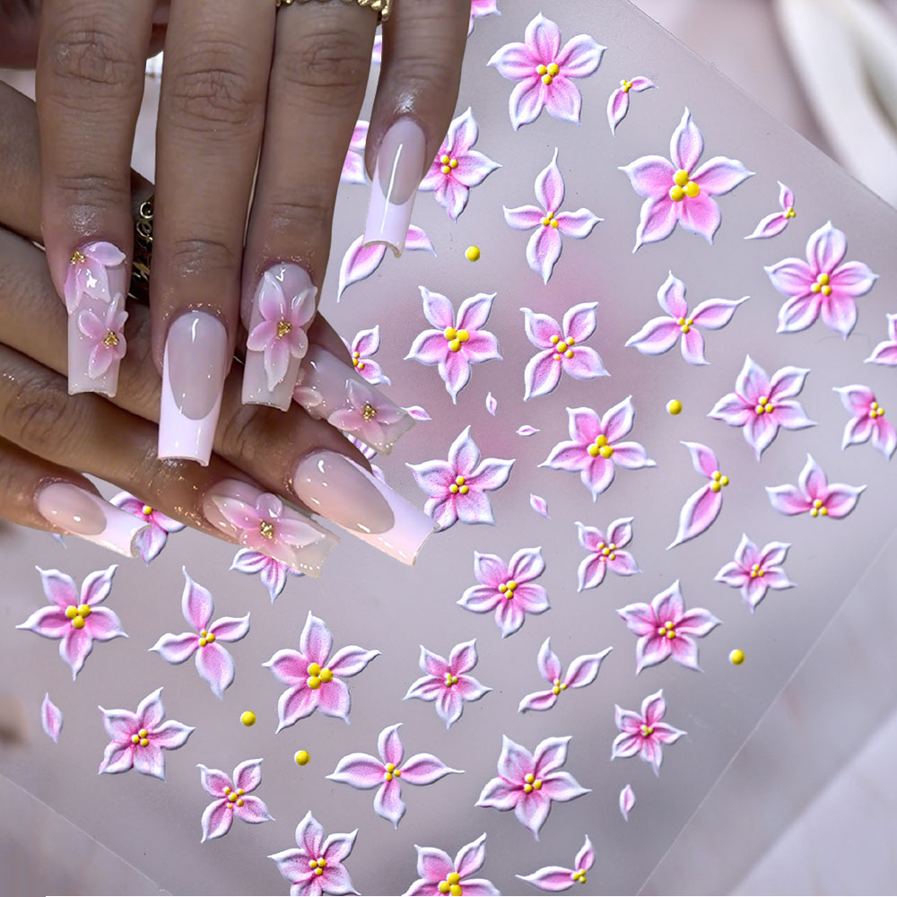 ملصقات أظافر ثلاثية الأبعاد بت - مراجعة Nail Art Ombre Pink وسعره