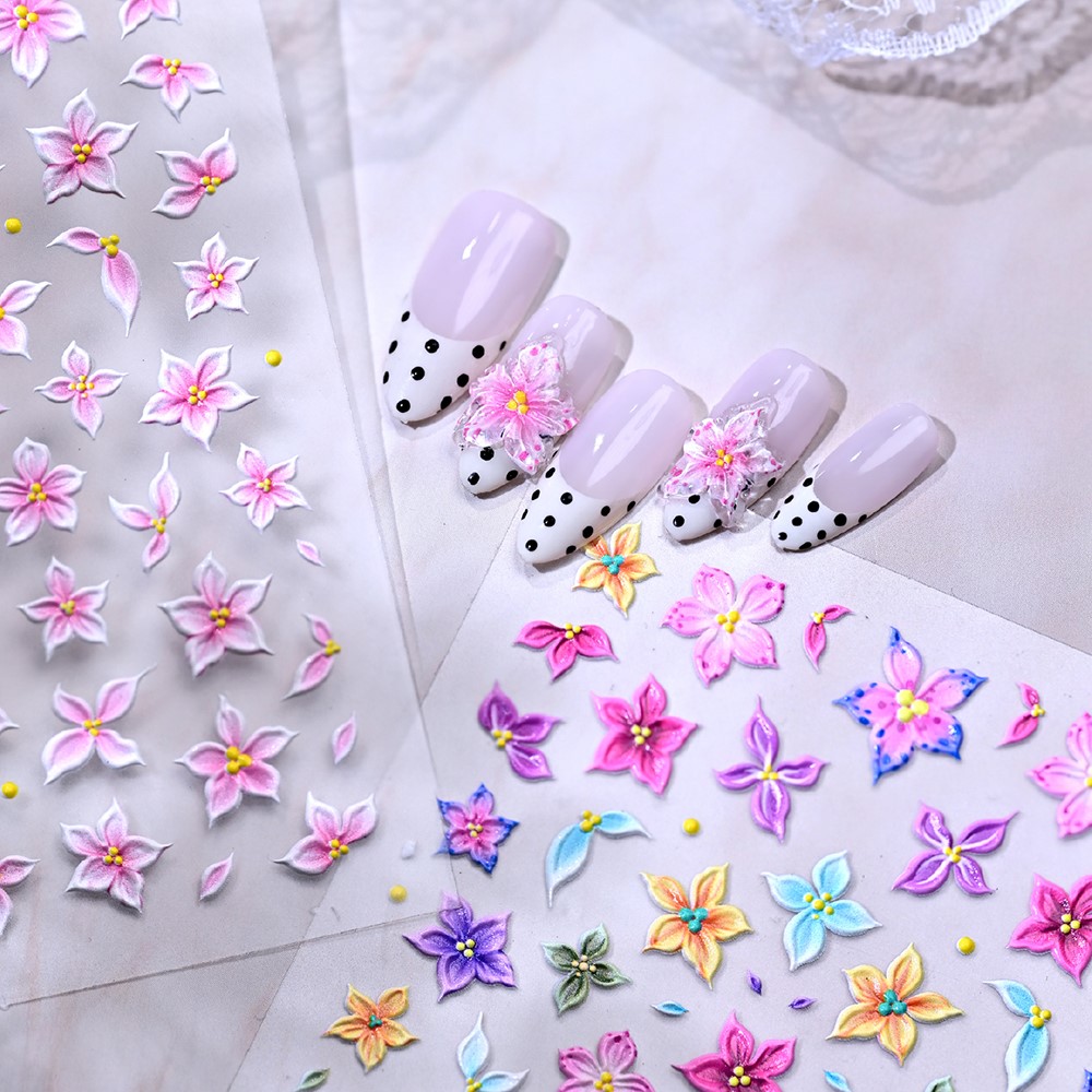 ملصقات أظافر ثلاثية الأبعاد بت - مراجعة Nail Art Ombre Pink وسعره