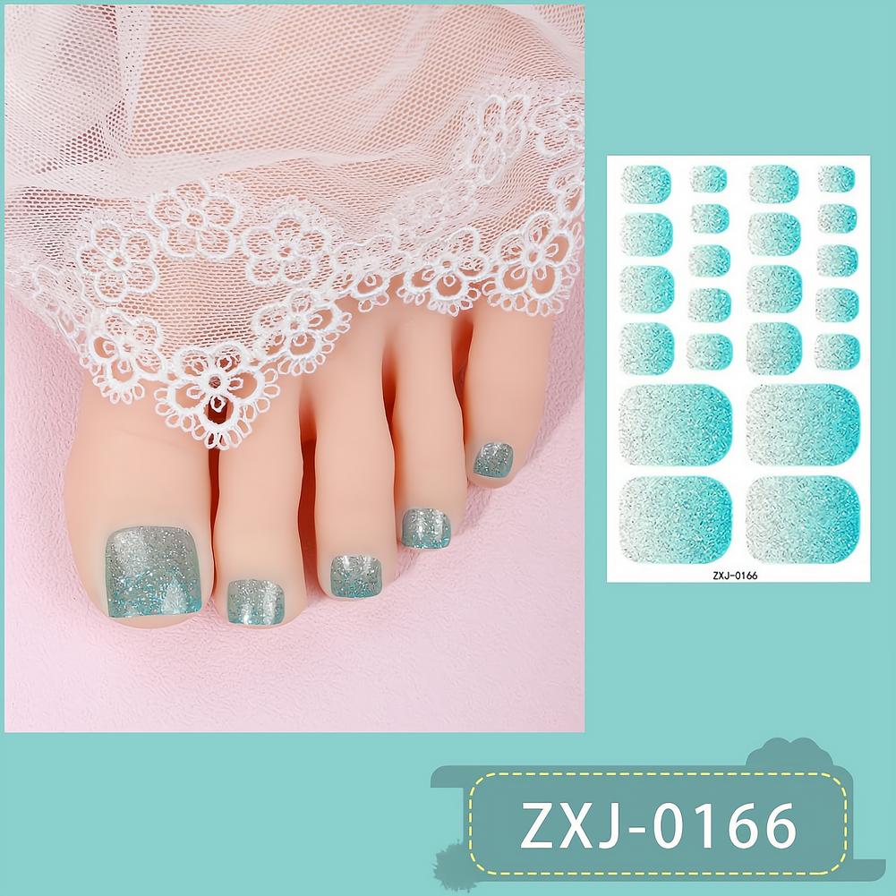 22 قطعة من ملصقات الأظافر المت - مراجعة Nail Art Ombre Glitter وسعره
