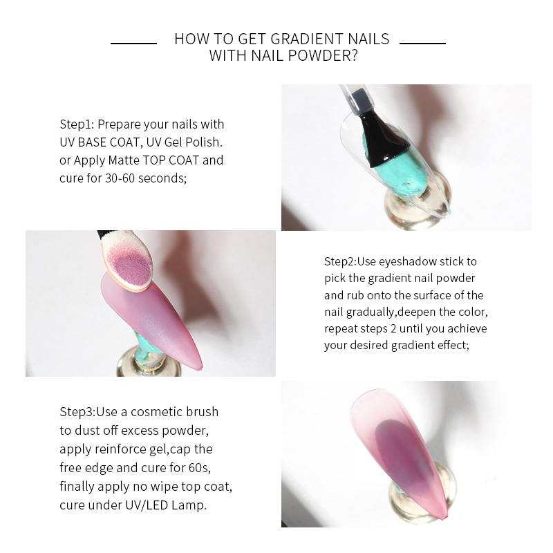 مسحوق أظافر متدرج اللون من موك - مراجعة Nail Art Ombre Glitter وسعره