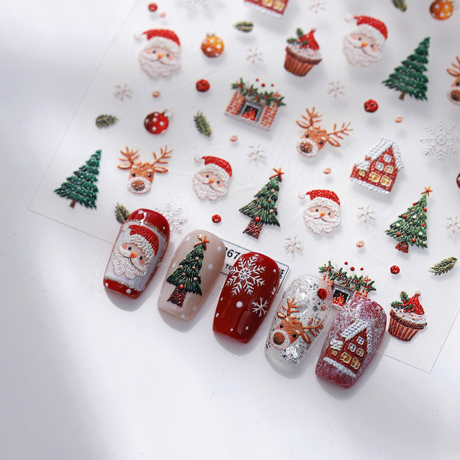 لطيف عيد الميلاد الدب والزنجبي - مراجعة Nail Art Xmas Design وسعره