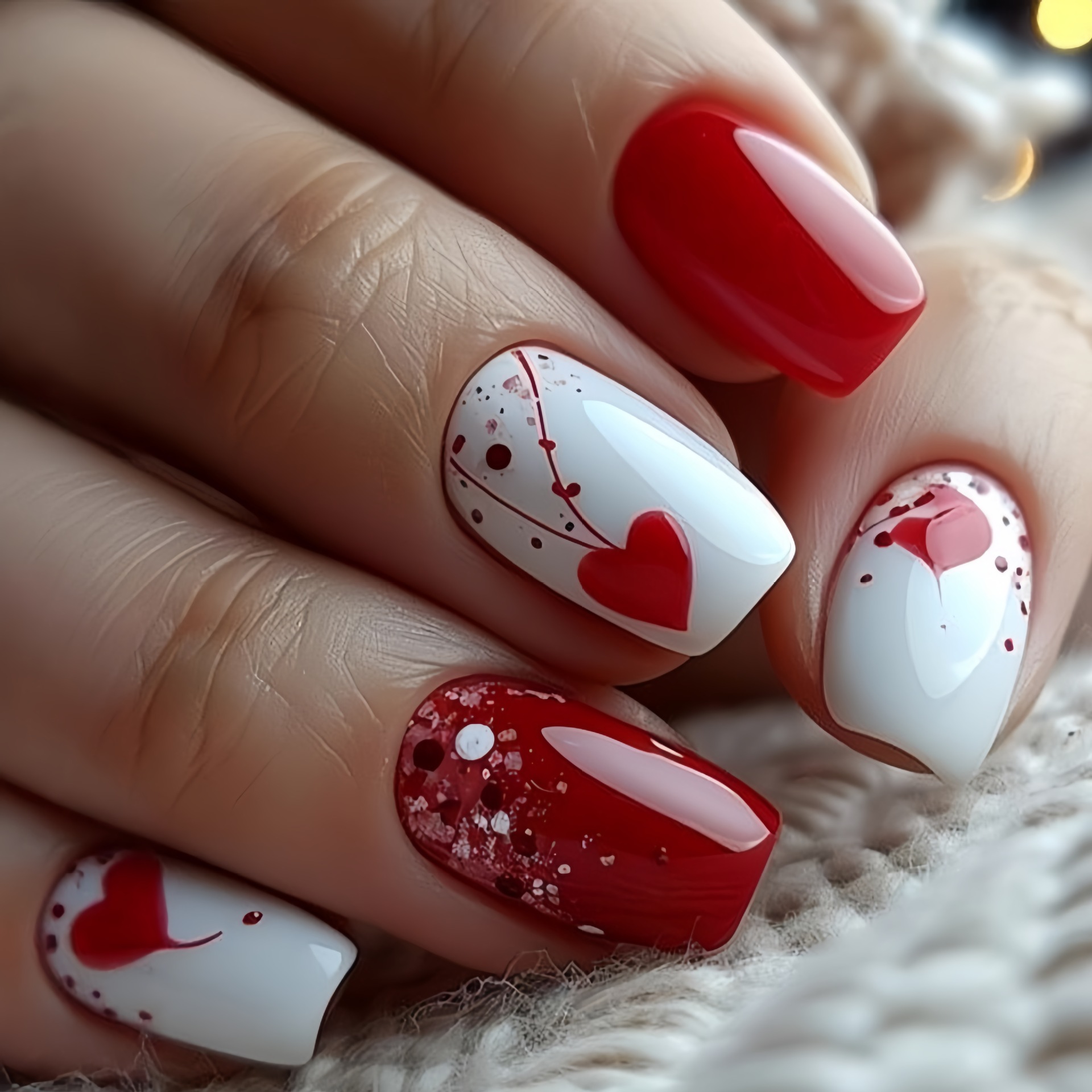 أظافر صناعية قصيرة متوسطة الحج - مراجعة Nail Art Red وسعره