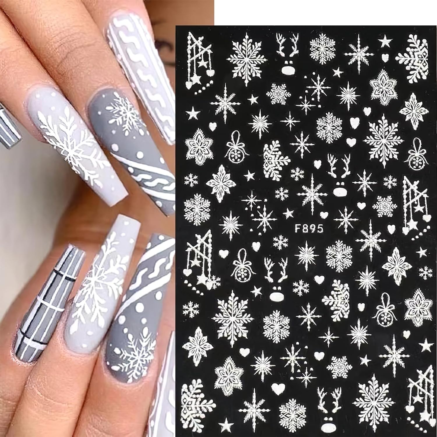 ثلاثية الأبعاد ندفة الثلج مسما - مراجعة Nail Art Xmas Design وسعره