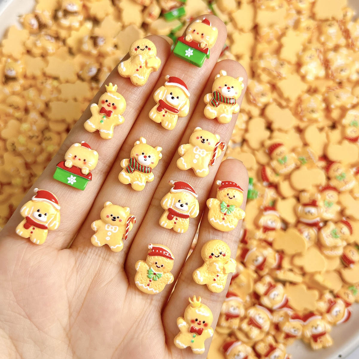 20 قطعة Kawaii عيد الميلاد الز - مراجعة Nail Art Xmas Design وسعره